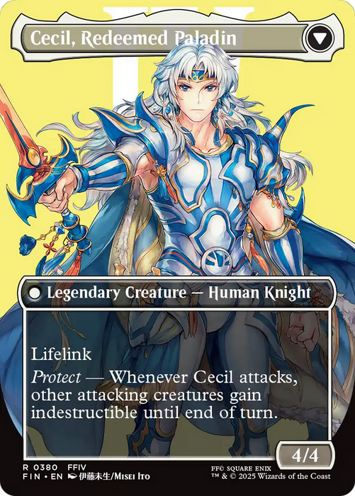 Cecil, Dark Knight // Cecil, Redeemed Paladin (FIN-380) - rare (Borderless)
