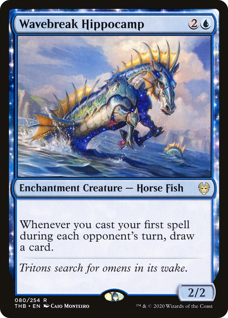 Wavebreak Hippocamp (THB-080) - rare: (enchantment) - Foil