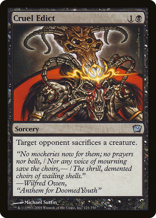 Cruel Edict (9ED-121★) - uncommon - Foil