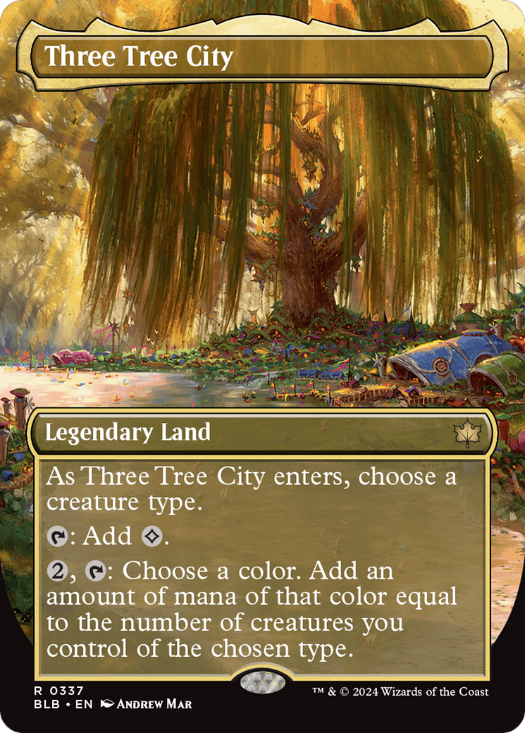 Three Tree City (BLB-337) - rare (Borderless) - Foil