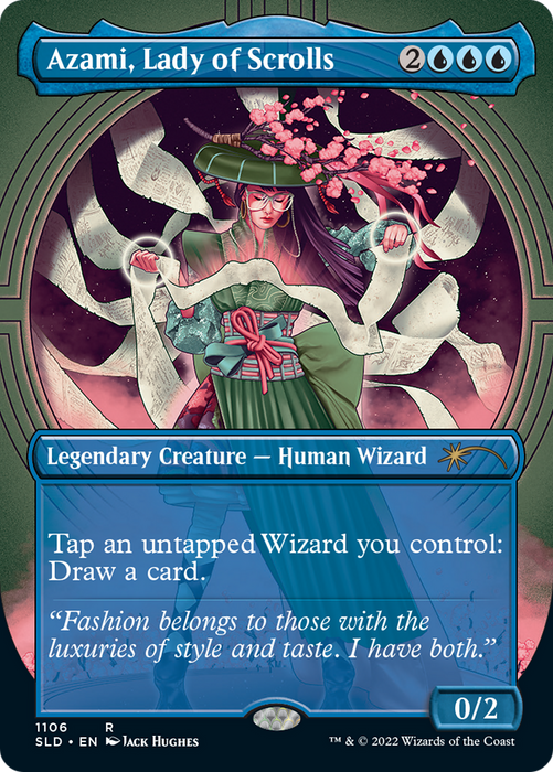 Azami, Lady of Scrolls (SLD-1106) - rare (Borderless)