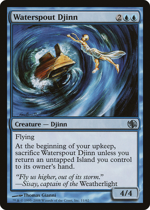 Waterspout Djinn (DD2-011) - uncommon