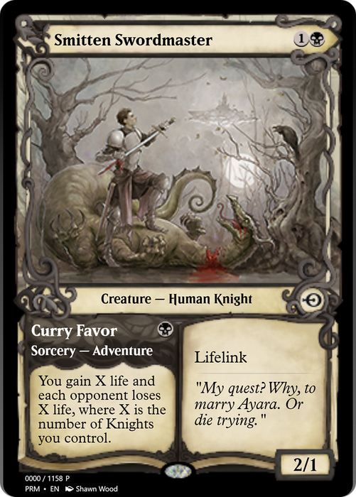 Smitten Swordmaster // Curry Favor (PRM-78766) - common - Foil