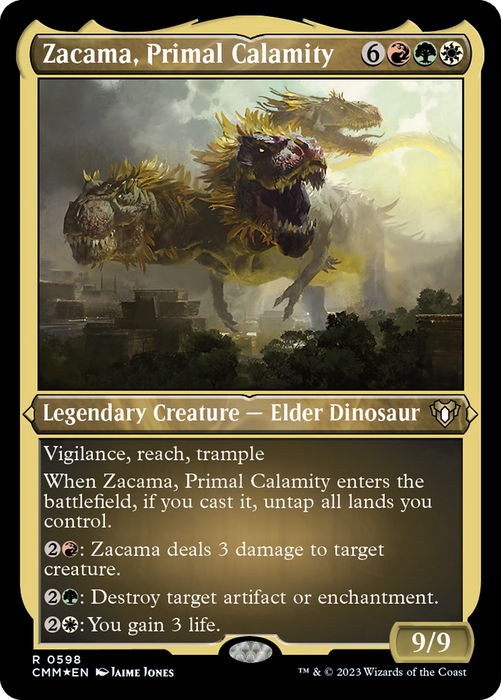 Zacama, Primal Calamity (CMM-598) - rare - Etched Foil