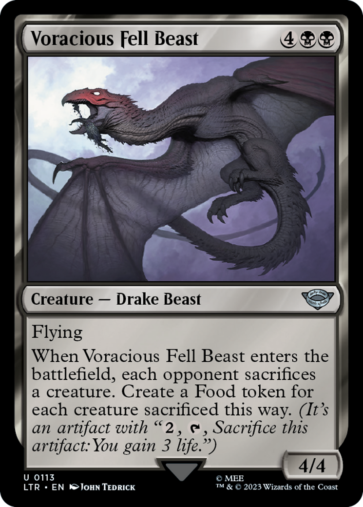 Voracious Fell Beast (LTR-113) - uncommon - Foil