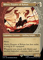 Merry, Esquire of Rohan (LTR-325) - rare: (Showcase) (Borderless) - Foil