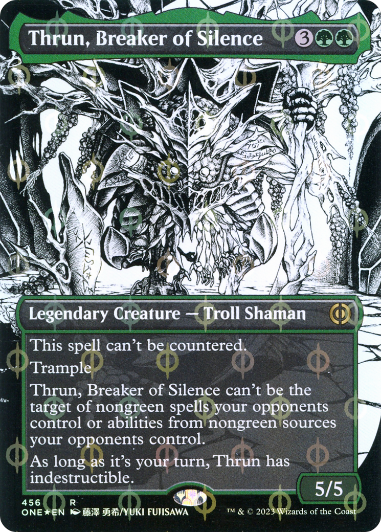 Thrun, Breaker of Silence (ONE-456) - rare: (Showcase) (Borderless) - Foil