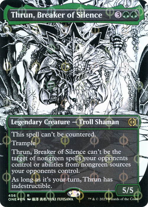 Thrun, Breaker of Silence (ONE-456) - rare: (Showcase) (Borderless) - Foil