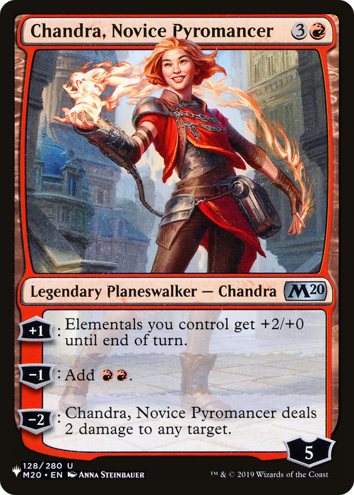 Chandra, Novice Pyromancer (LIST-M20-128) - uncommon