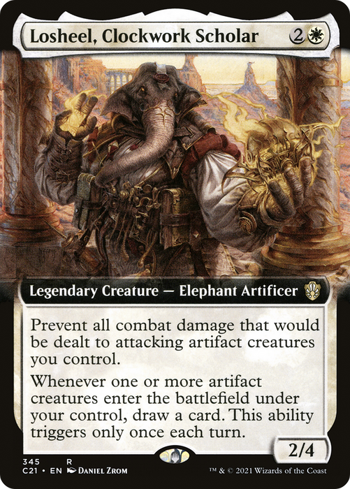 Losheel, Clockwork Scholar (C21-345) - rare: (Extended Art)