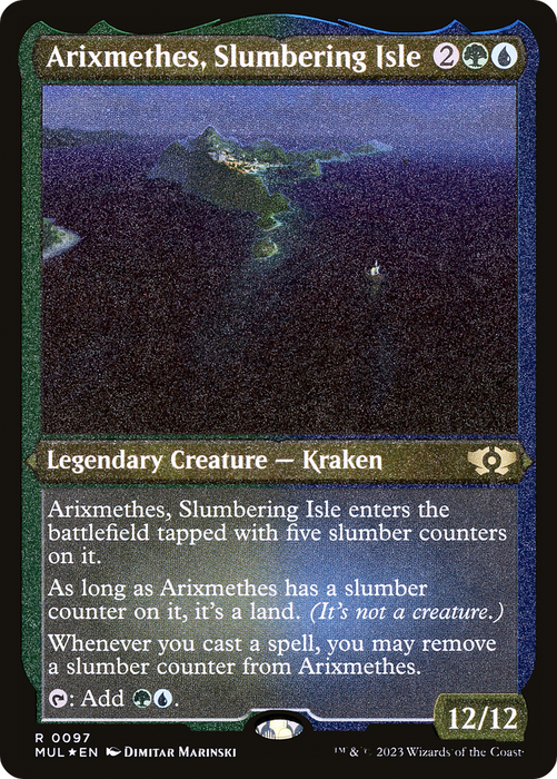 Arixmethes, Slumbering Isle (MUL-097) - rare - Etched Foil