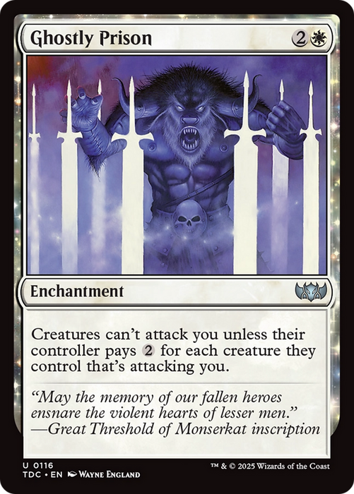 Ghostly Prison (TDC-116) - uncommon: (enchantment)