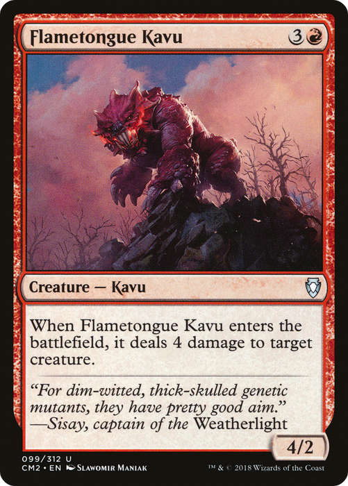 Flametongue Kavu (CM2-099) - uncommon