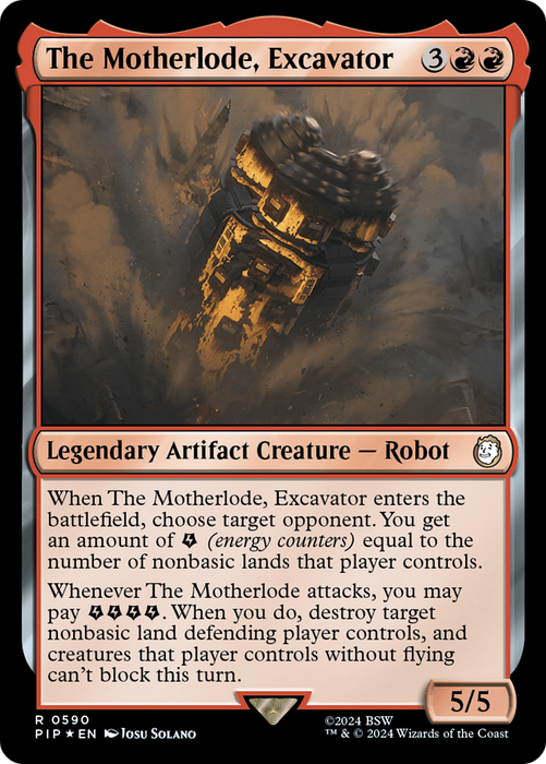 The Motherlode, Excavator (PIP-590) - rare - Foil