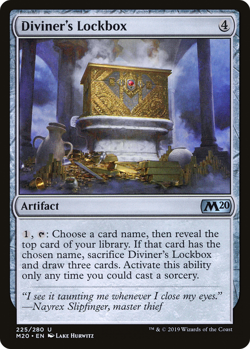 Diviner's Lockbox (M20-225) - uncommon - Foil
