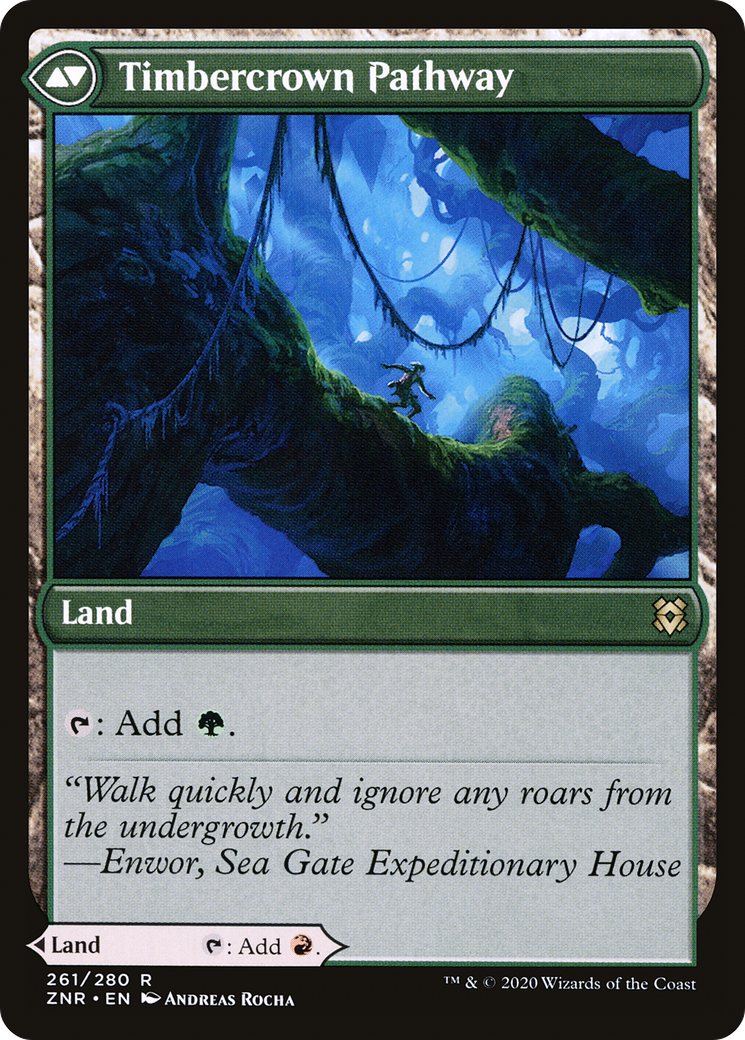 Cragcrown Pathway // Timbercrown Pathway (ZNR-261) - rare - Foil