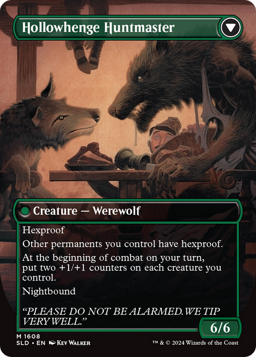 Avabruck Caretaker // Hollowhenge Huntmaster (SLD-1608) - mythic (Borderless) - Foil