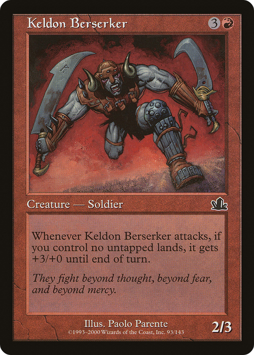 Keldon Berserker (PCY-093) - common - Foil