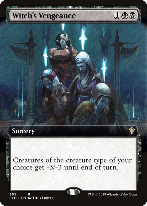 Witch's Vengeance (ELD-358) - rare: (Extended Art) - Foil