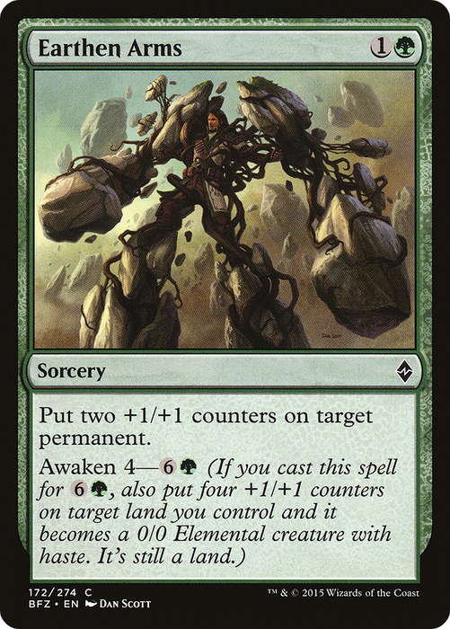 Earthen Arms (BFZ-172) - common - Foil