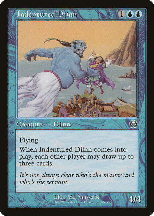 Indentured Djinn (MMQ-085) - uncommon - Foil