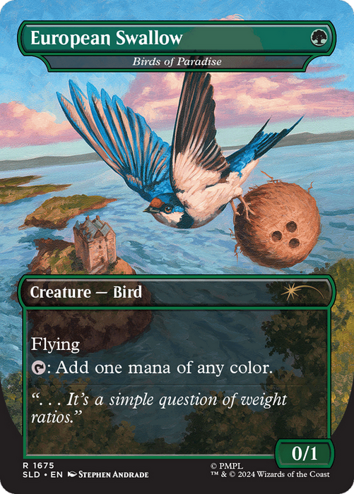 Birds of Paradise // Birds of Paradise (SLD-1675) - rare / African Swallow (Borderless) - Foil