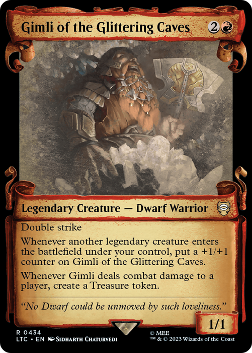 Gimli of the Glittering Caves (LTC-434) - rare: (Showcase) - Foil