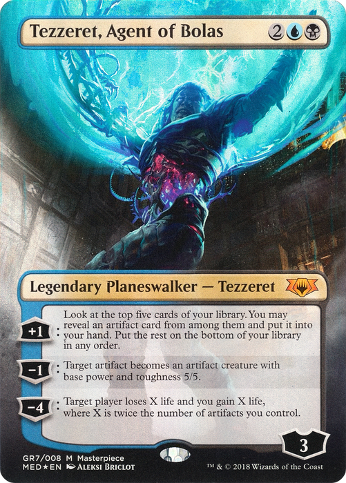 Tezzeret, Agent of Bolas (MED-GR7) - mythic (Borderless) - Foil