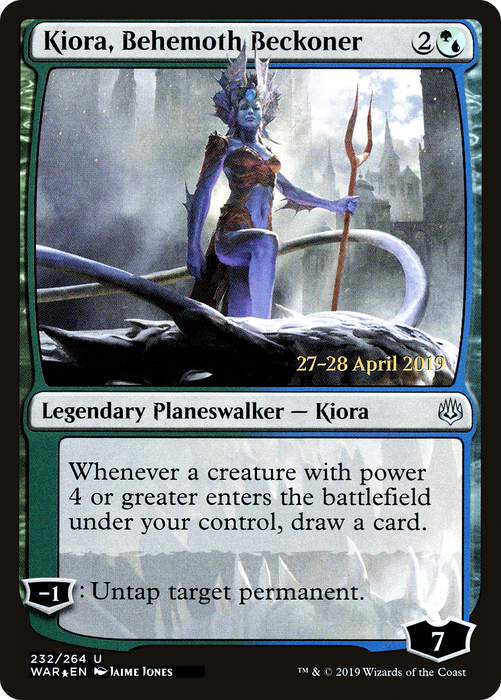 Kiora, Behemoth Beckoner (PRE-232S) - uncommon - Foil