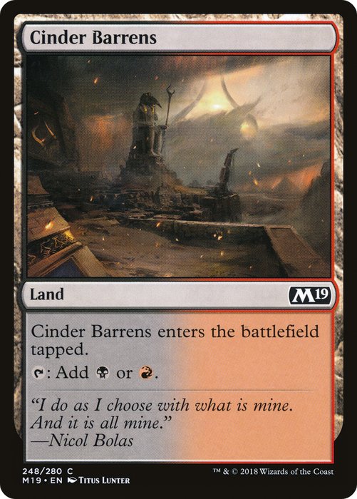 Cinder Barrens (M19-248) - common - Foil