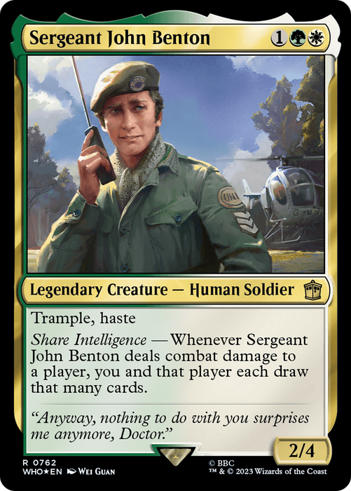 Sergeant John Benton (WHO-762) - rare - Foil
