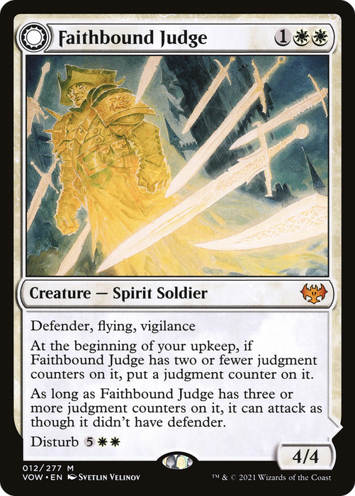Faithbound Judge // Sinner's Judgment (VOW-012) - mythic: (Double Faced Transform) - Foil