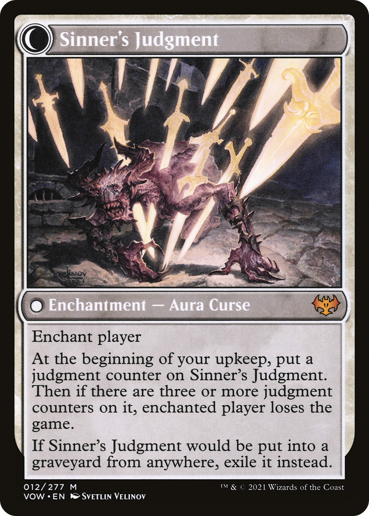 Faithbound Judge // Sinner's Judgment (VOW-012) - mythic: (Double Faced Transform) - Foil