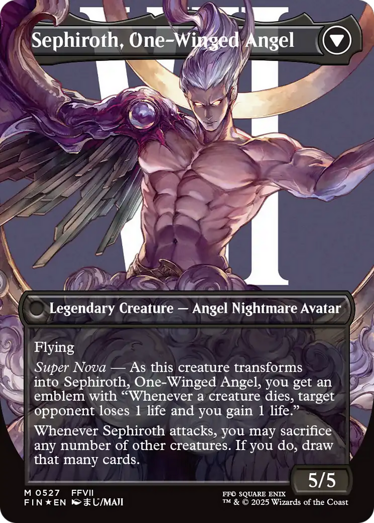 Sephiroth, Fabled SOLDIER // Sephiroth, One-Winged Angel (FIN-527) - mythic (Borderless) - Foil