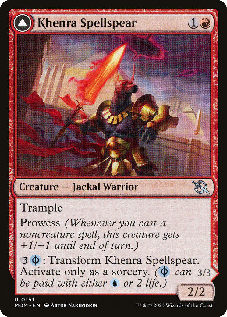 Khenra Spellspear // Gitaxian Spellstalker (MOM-151) - uncommon