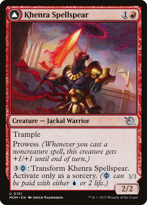 Khenra Spellspear // Gitaxian Spellstalker (MOM-151) - uncommon - Foil