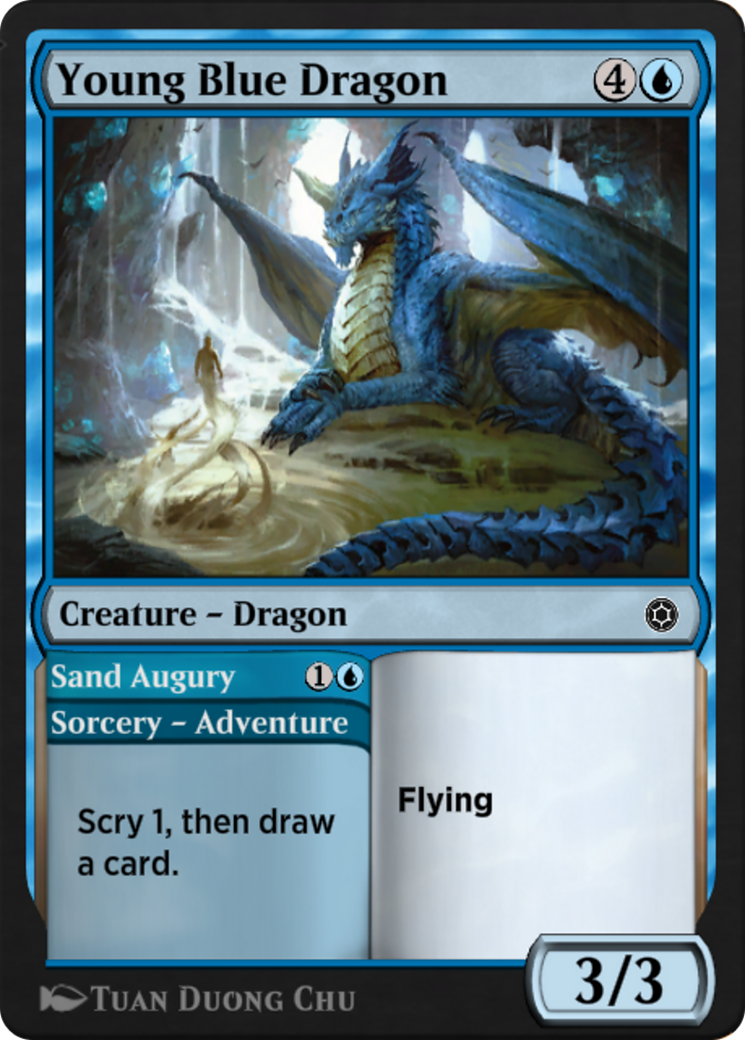 Young Blue Dragon // Sand Augury (HBG-138) - common