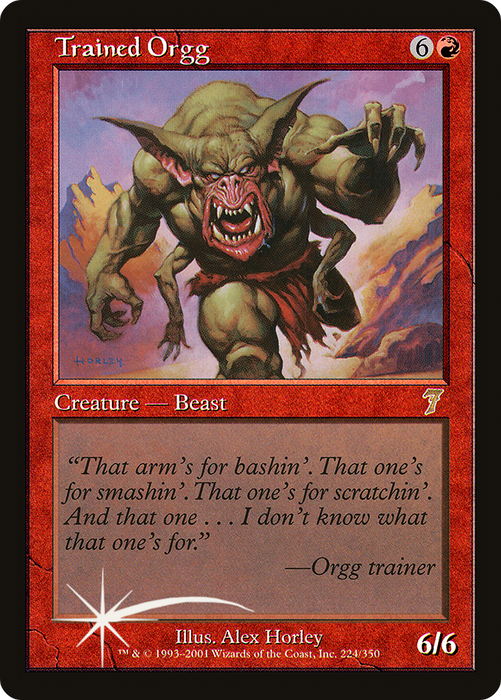 Trained Orgg (7ED-224★) - rare - Foil