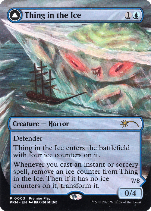 Thing in the Ice // Awoken Horror (PTP-003) - rare: (convertdfc) (Borderless) - Foil