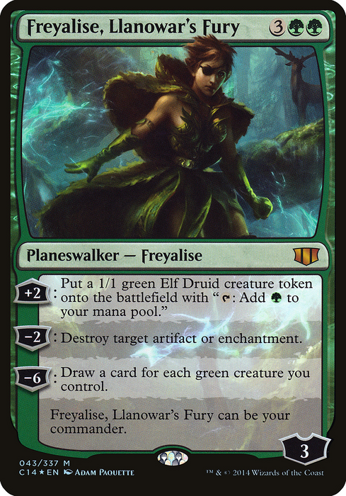Freyalise, Llanowar's Fury (OVER-043) - mythic - Foil