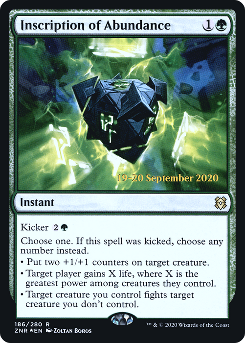 Inscription of Abundance (PRE-186S) - rare - Foil