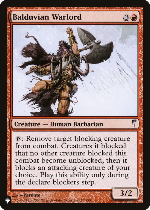 Balduvian Warlord (LIST-CSP-77) - uncommon