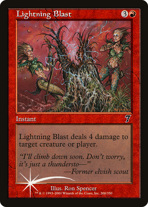 Lightning Blast (7ED-200★) - common - Foil