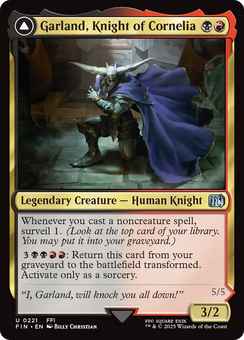 Garland, Knight of Cornelia // Chaos, the Endless (FIN-221) - uncommon - Foil