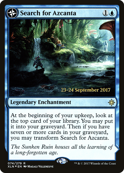 Search for Azcanta // Azcanta, the Sunken Ruin (PRE-74S) - rare: (compasslanddfc) - Foil