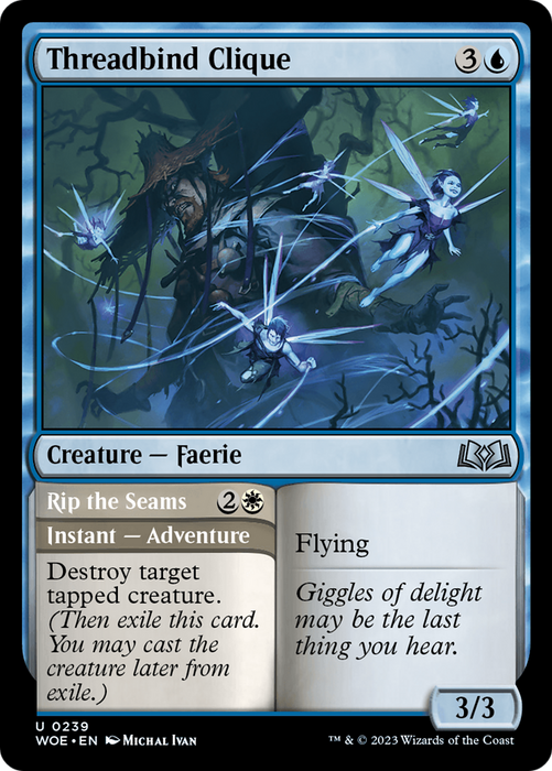 Threadbind Clique // Rip the Seams (WOE-239) - uncommon - Foil