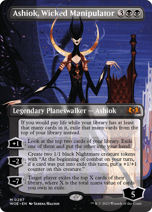 Ashiok, Wicked Manipulator (WOE-297) - mythic (Borderless)