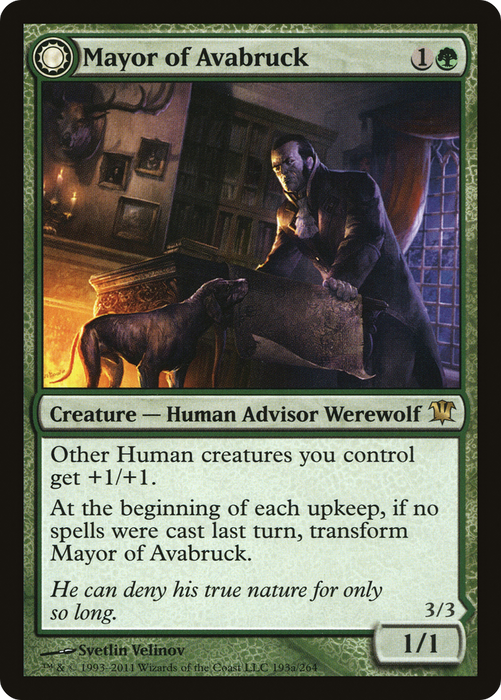 Mayor of Avabruck // Howlpack Alpha (ISD-193) - rare: (Double Faced Transform)