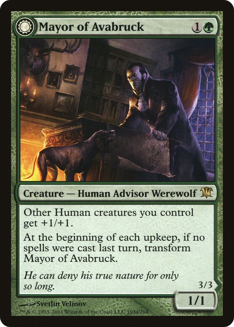 Mayor of Avabruck // Howlpack Alpha (ISD-193) - rare: (Double Faced Transform)