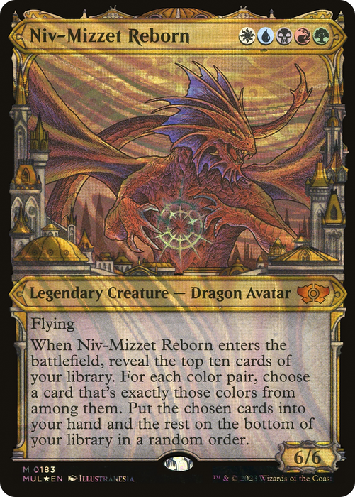 Niv-Mizzet Reborn (MUL-183) - mythic: (Showcase) - Foil